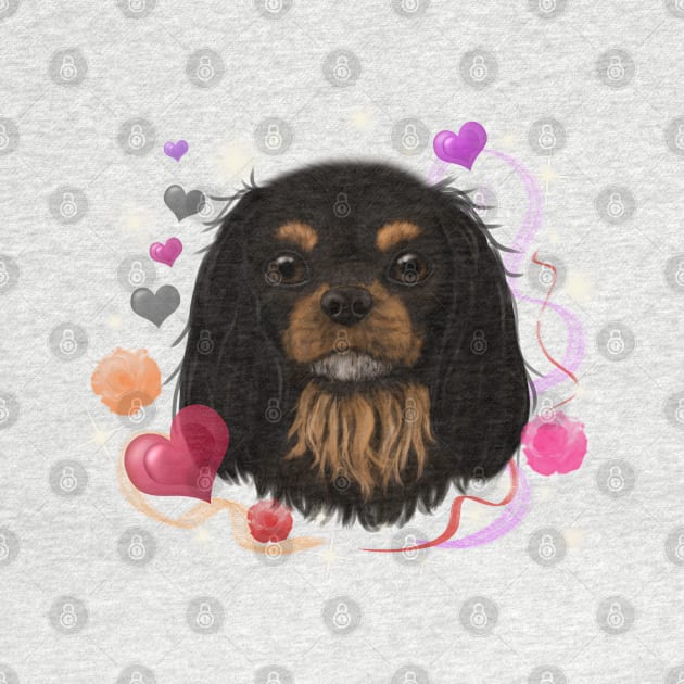 Black and Tan Cavalier King Charles Spaniel Love Design by Cavalier Gifts